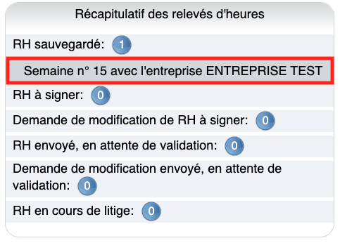 pointage sauvegardé